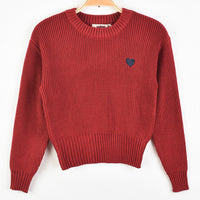 Melange EMB Knit Top