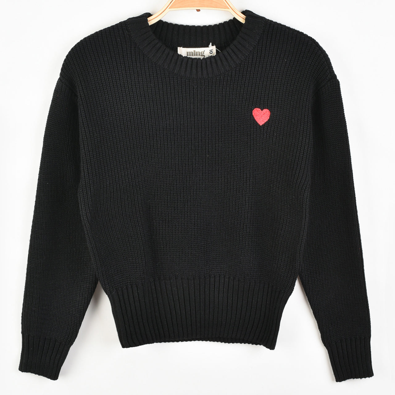 Melange EMB Knit Top