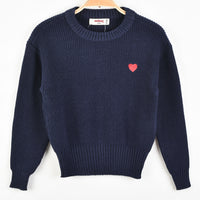 Melange EMB Knit Top