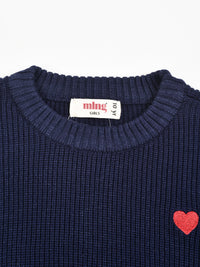 Melange EMB Knit Top