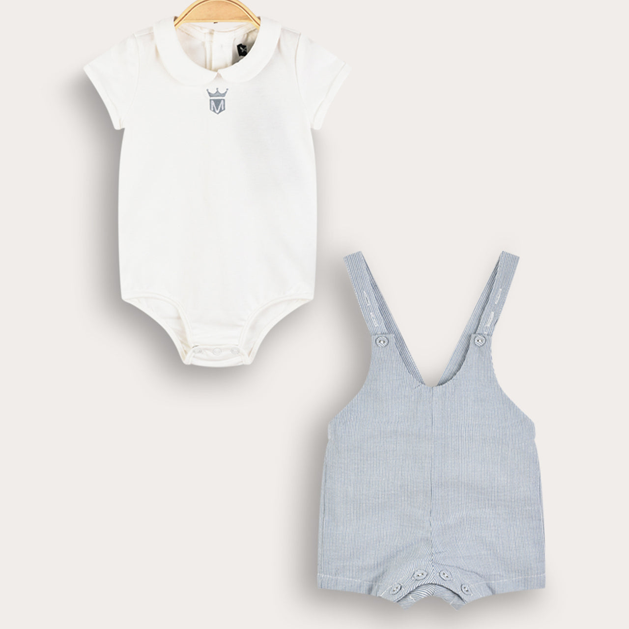 Melange Striped Baby Set