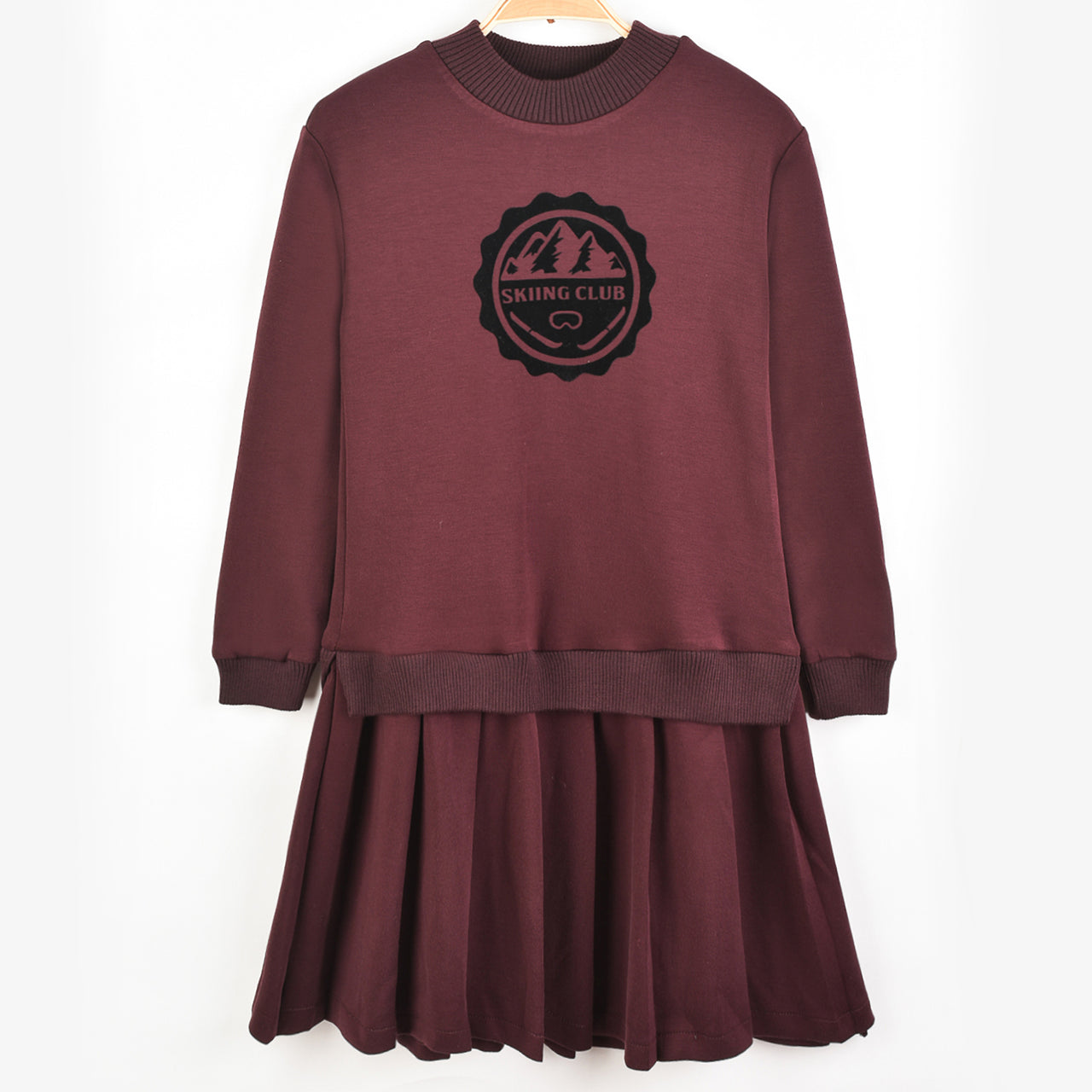 Melange Velour Logo Dress