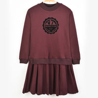 Melange Velour Logo Dress