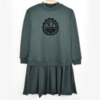 Melange Velour Logo Dress