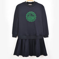 Melange Velour Logo Dress