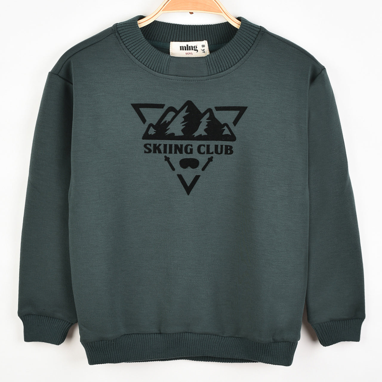 Melange Boys Velour Logo Shirt