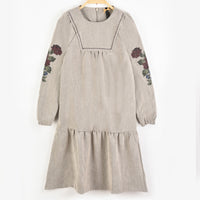Velour Floral Dress