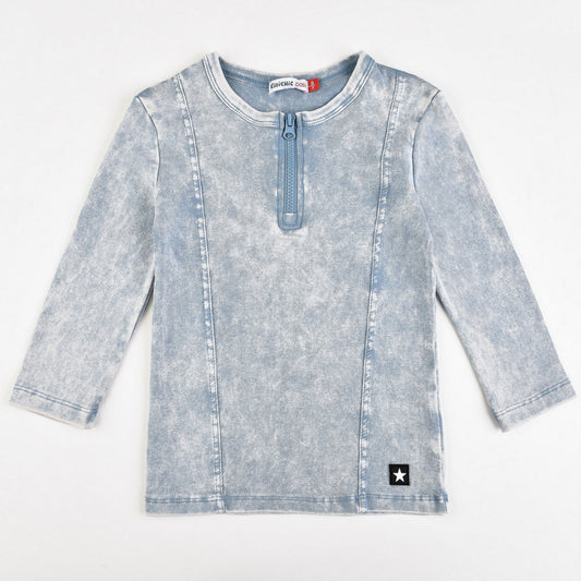 Girls Zipper Henley