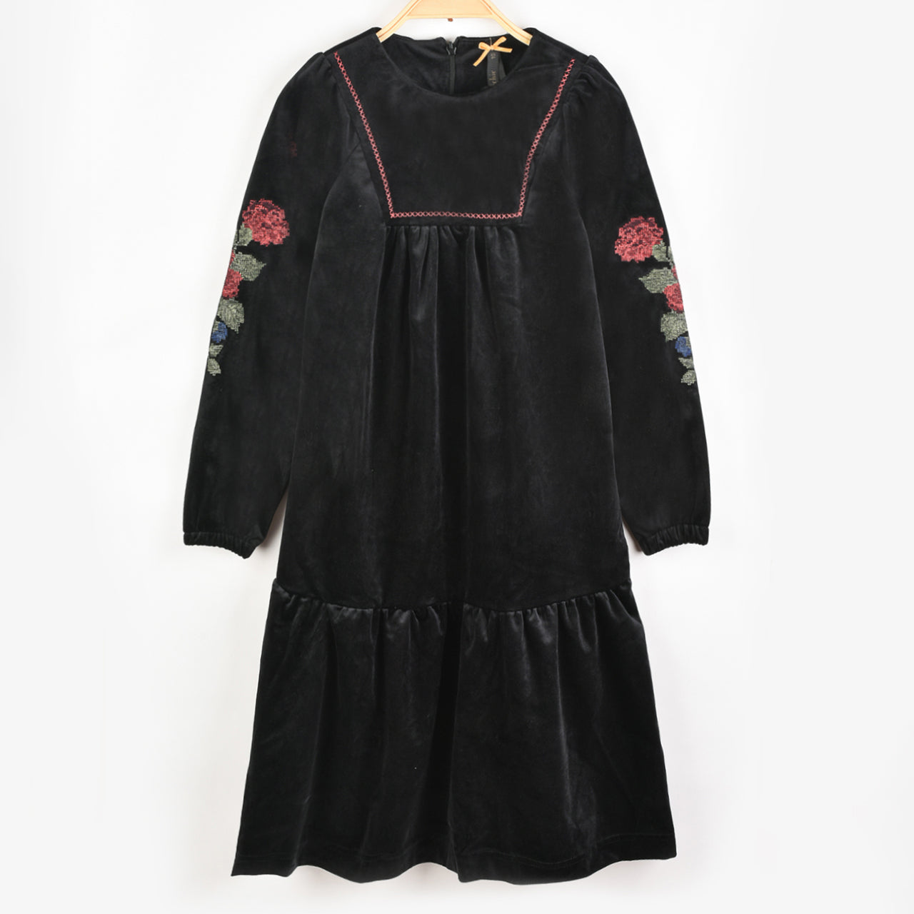 Velour Floral Dress