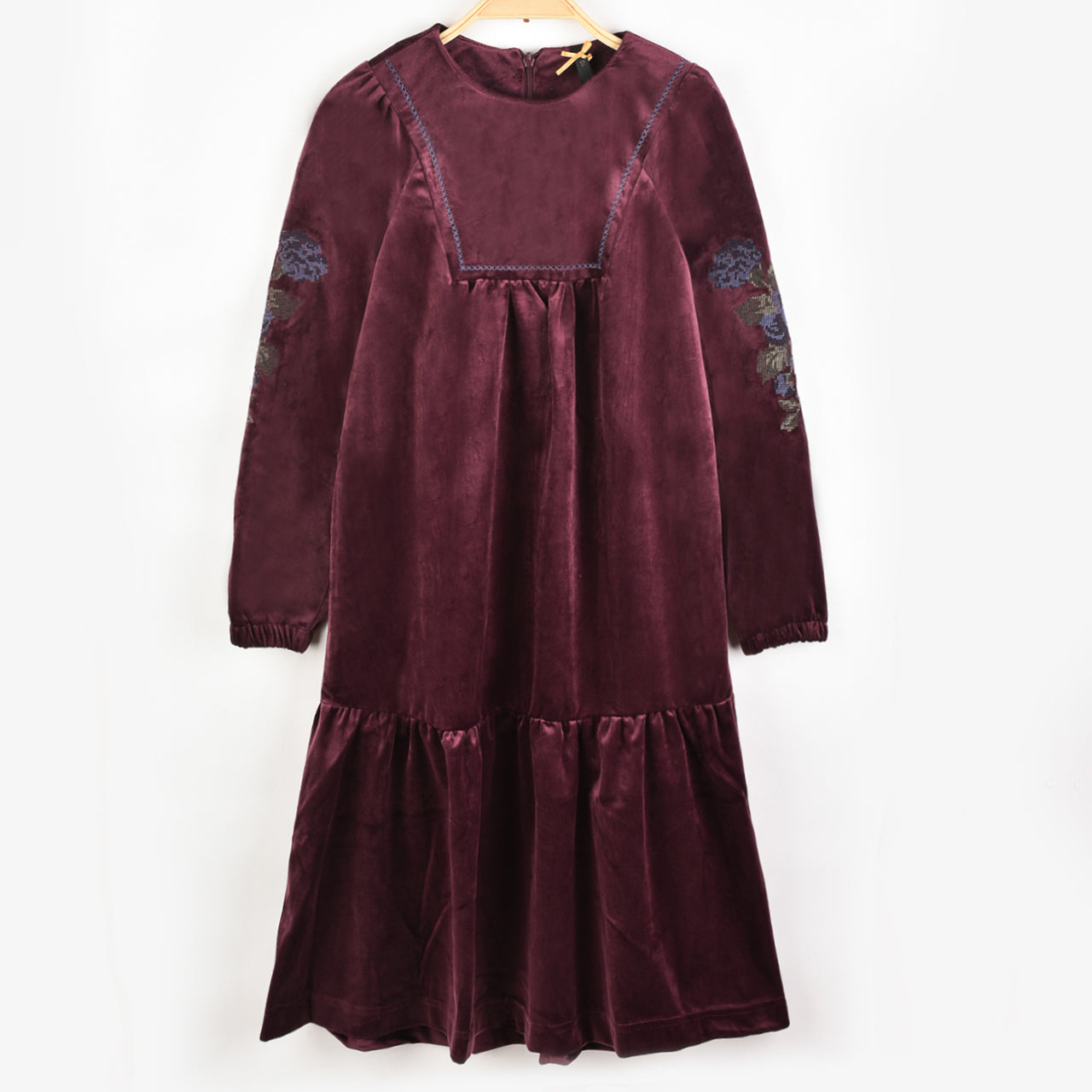 Velour Floral Dress