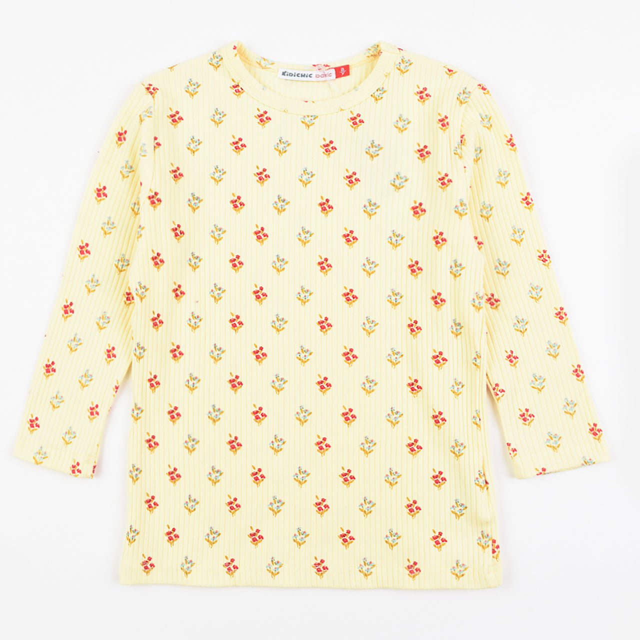 Girls Printed Rib Top