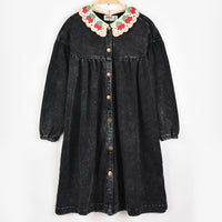 Melange Cherry Collar Dress