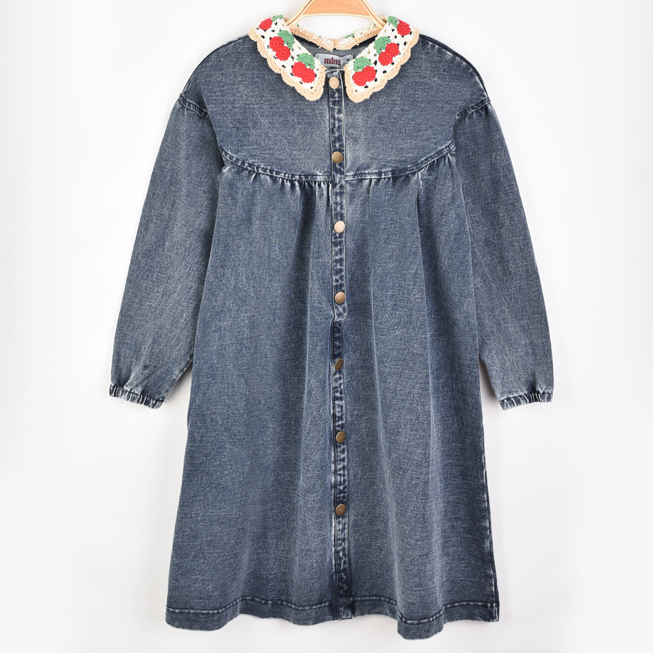 Melange Cherry Collar Dress