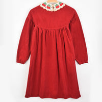 Melange Cherry Collar Dress