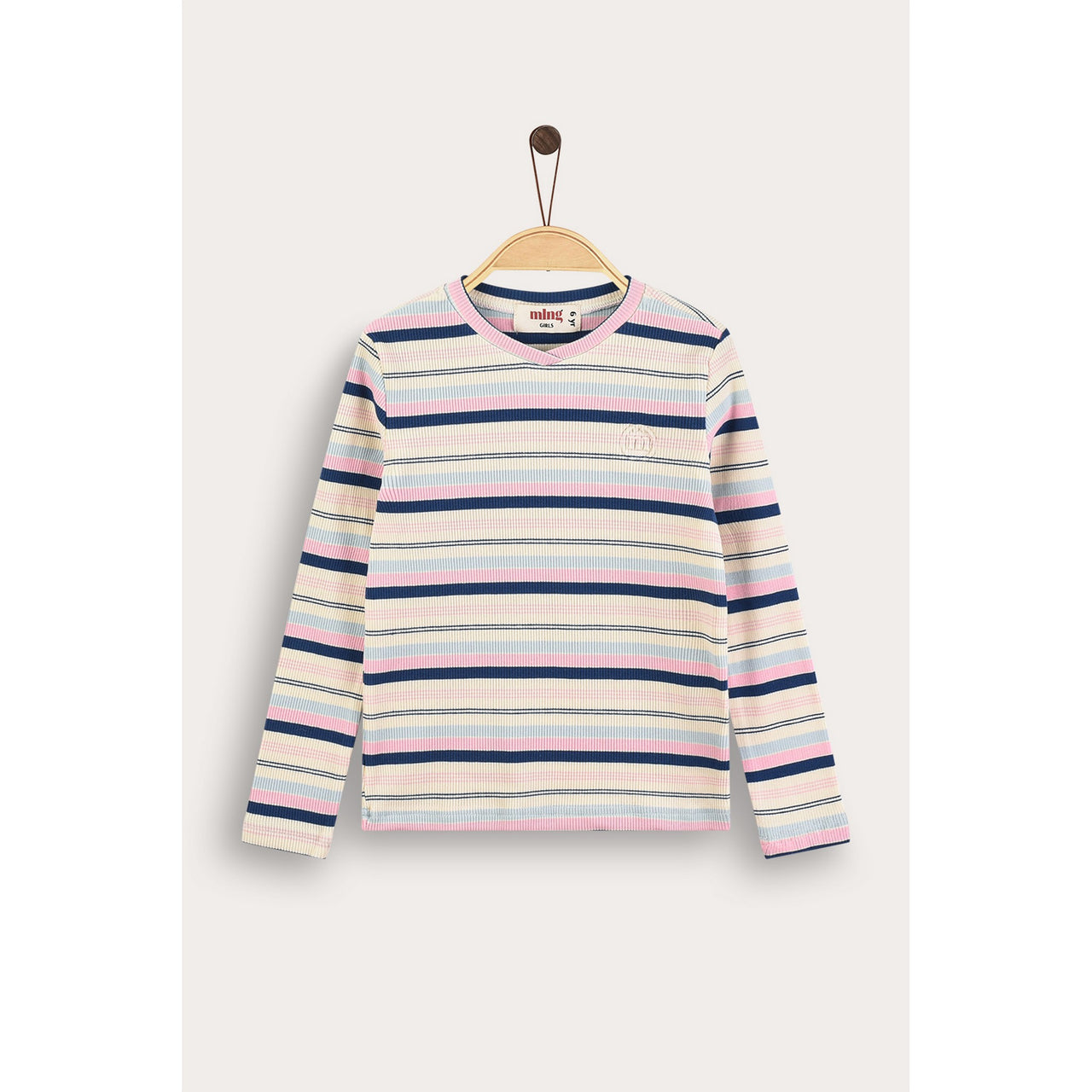 Melange Girls L.S Striped Shirt