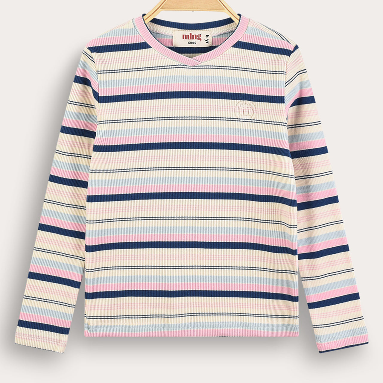 Melange Girls L.S Striped Shirt