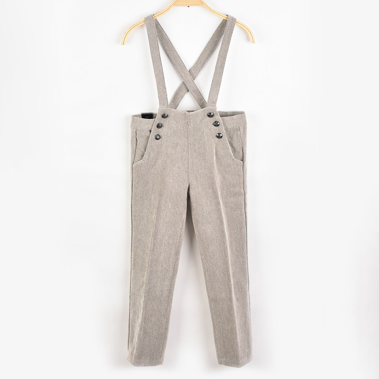 Velour Suspenders Pants