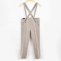 Velour Suspenders Pants
