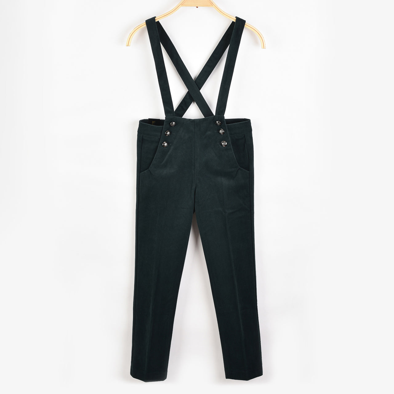 Velour Suspenders Pants