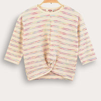 Melange Stripes Girls Shirt