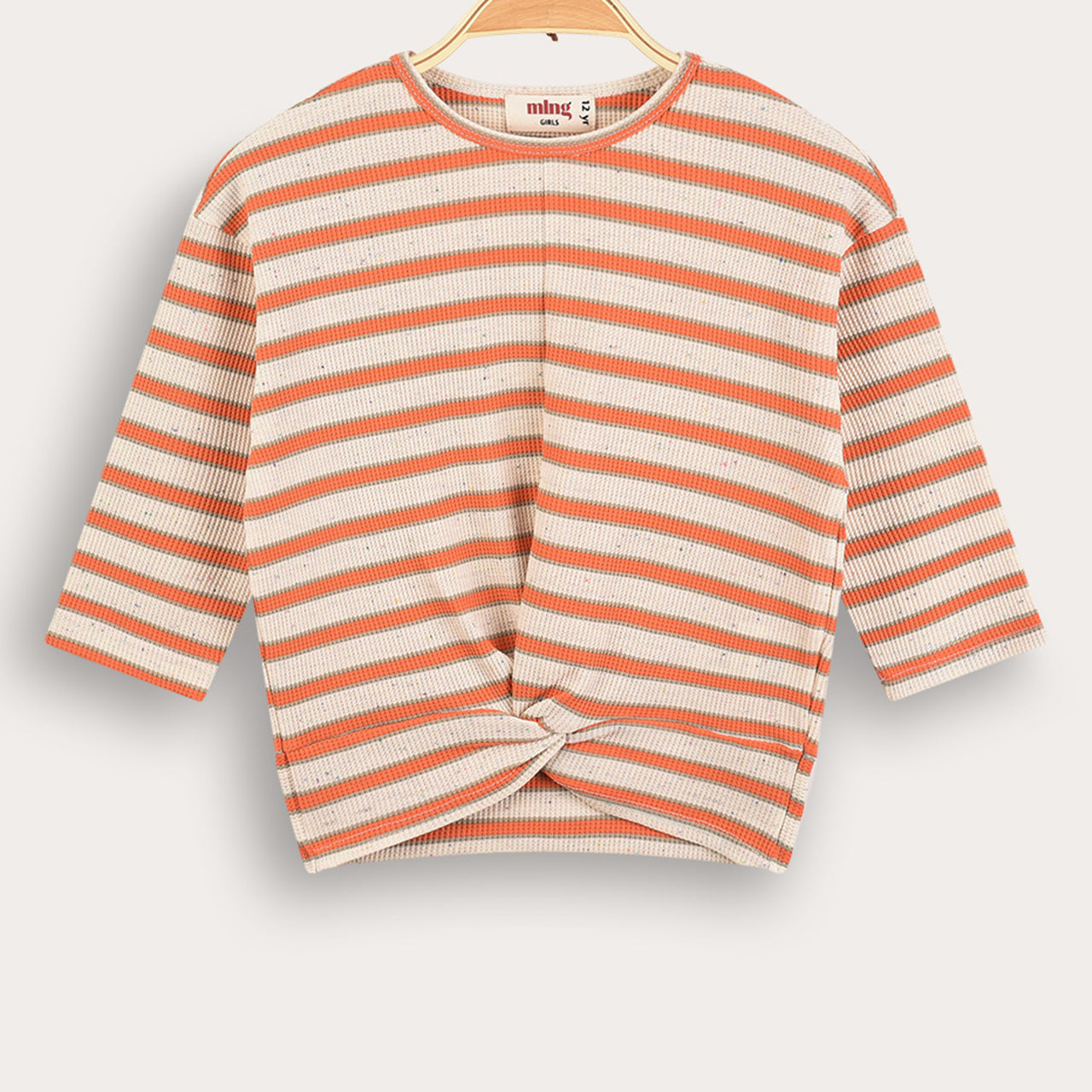 Melange Stripes Girls Shirt
