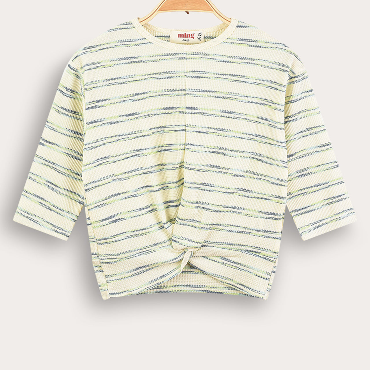 Melange Stripes Girls Shirt