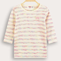 Melange Girls Striped Shirt