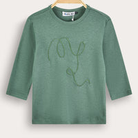 Rib EMB 3/4 Shirt