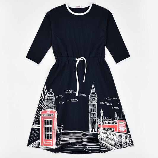 London Print Dress