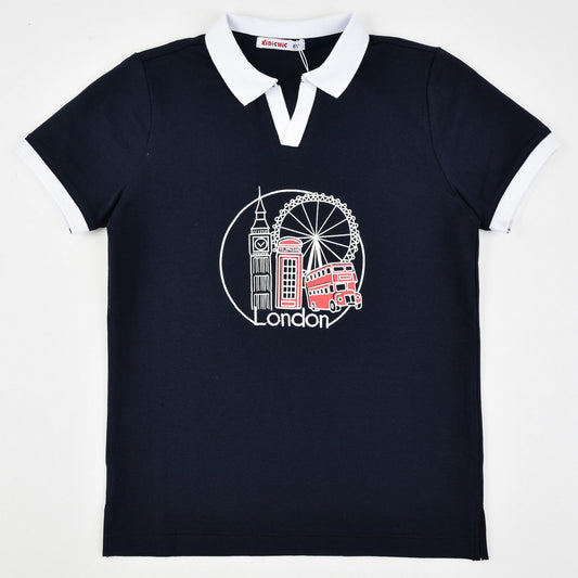 S.S London Print Polo Shirt