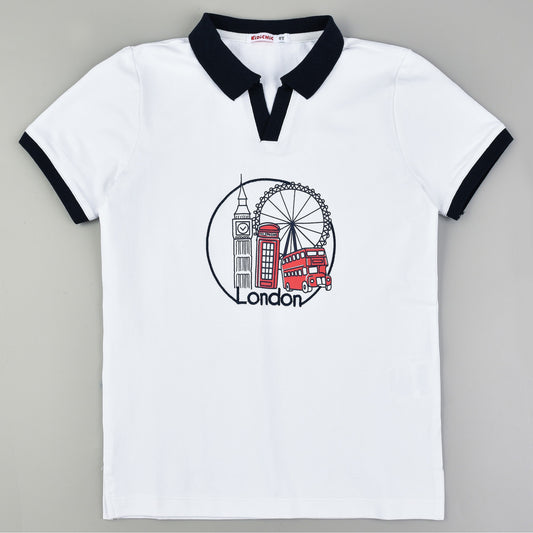 S.S London Print Polo Shirt