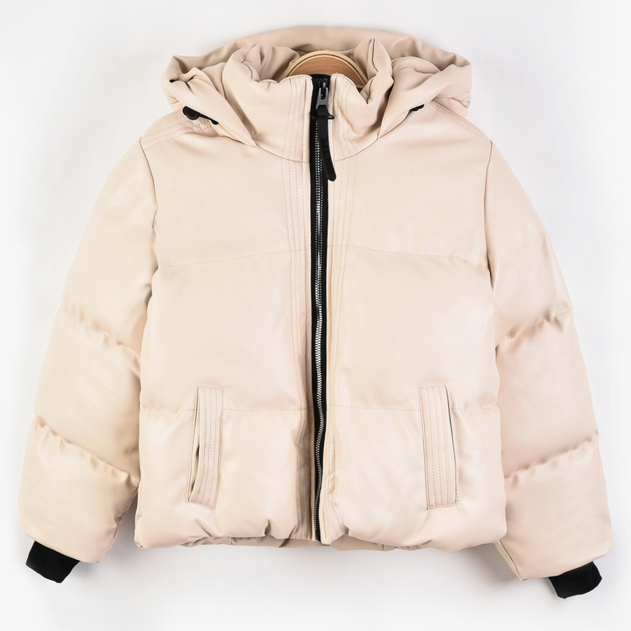 Melange Girls Puff Coat