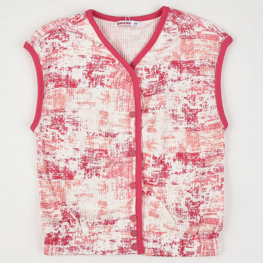 Girls Rib Print Vest