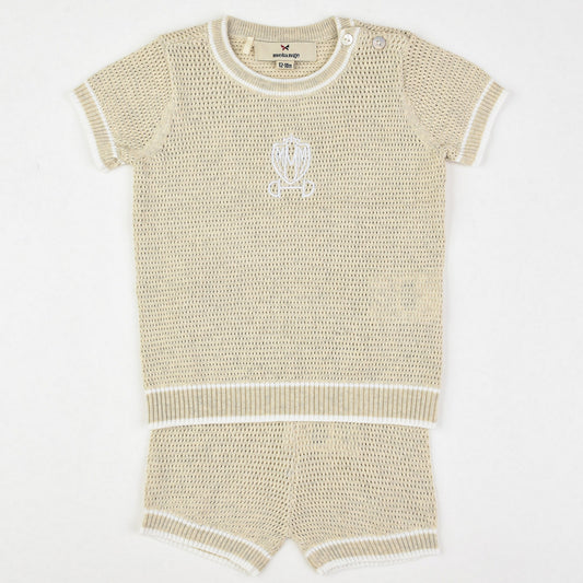 Melange Lincoln Knit Logo Set