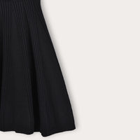 Melange Pleated Knit Skirt