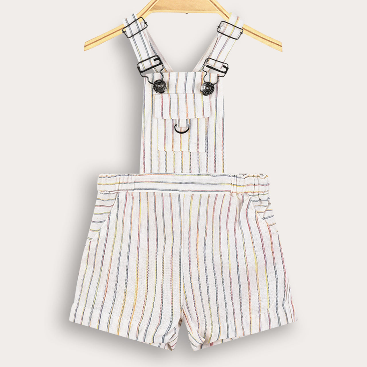 Woven Striped Overall