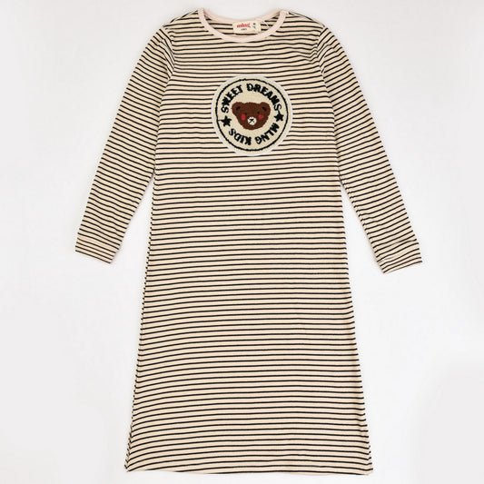 Melange Teddybear Stripes Nightgown