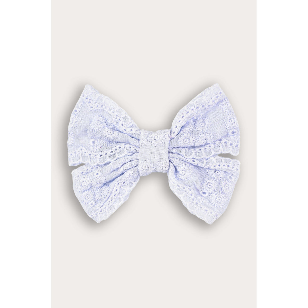 Cotton Lace Mini Bow Clip