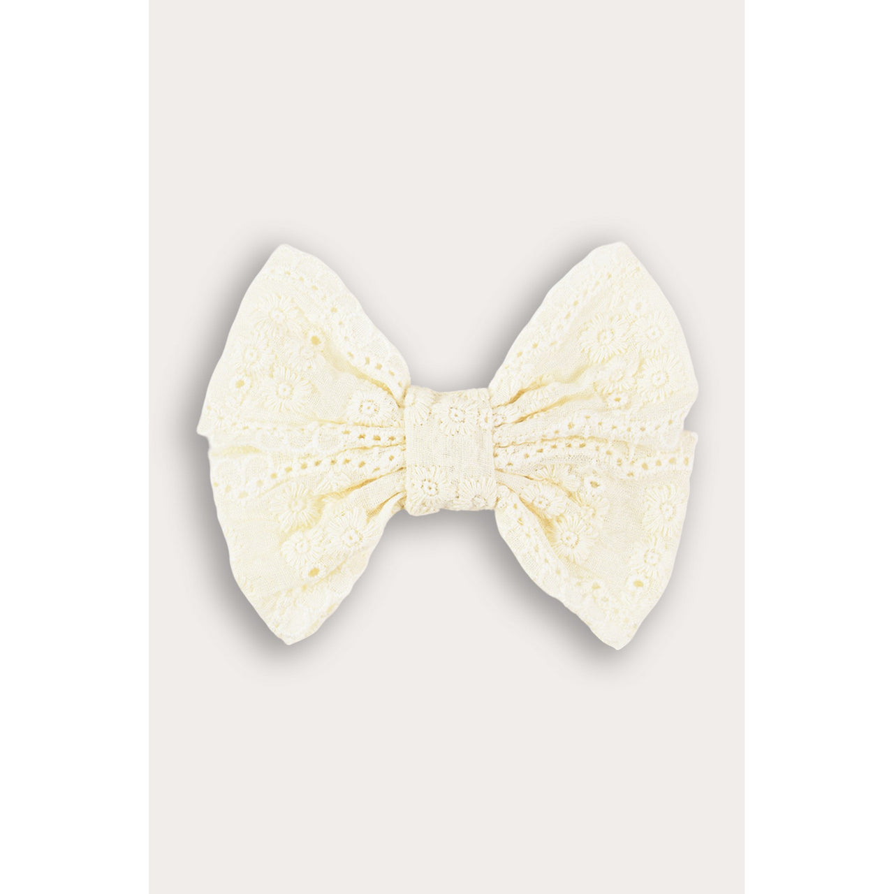 Cotton Lace Mini Bow Clip