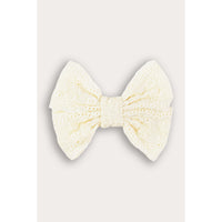 Cotton Lace Mini Bow Clip