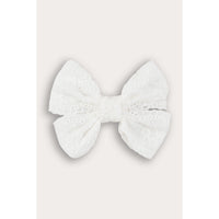Cotton Lace Mini Bow Clip