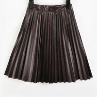 Hadas PU Pleated Skirt