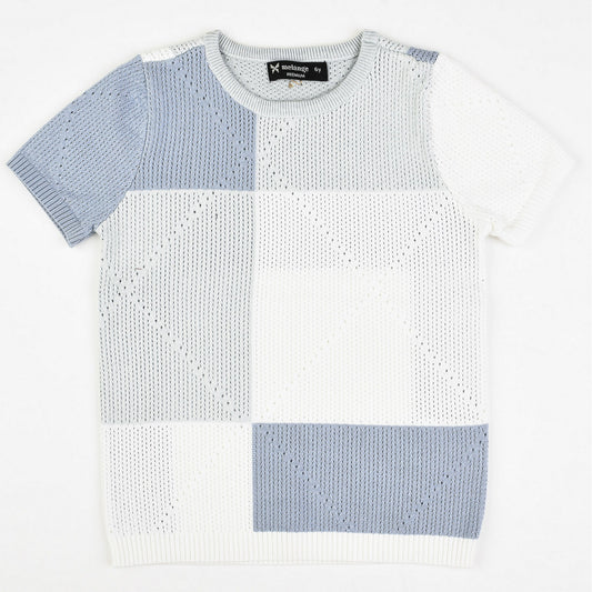 Melange Colorblock Knit Shirt