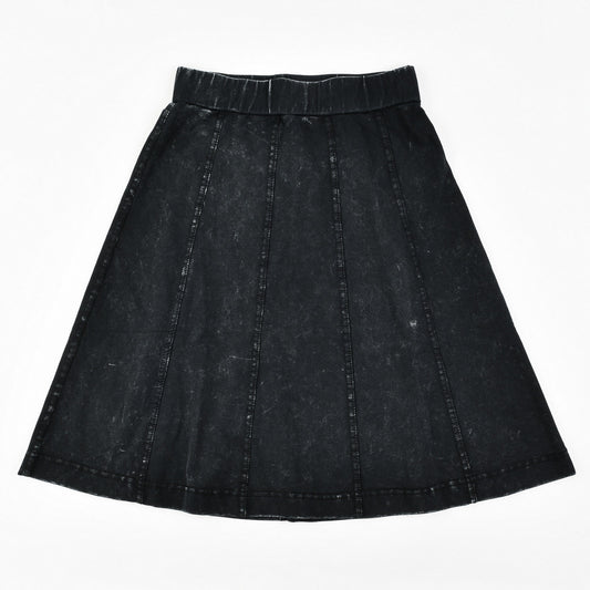 Melange Denim Logo Skirt