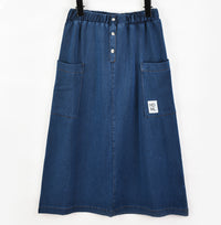 Hadas Long Soft Denim Skirt