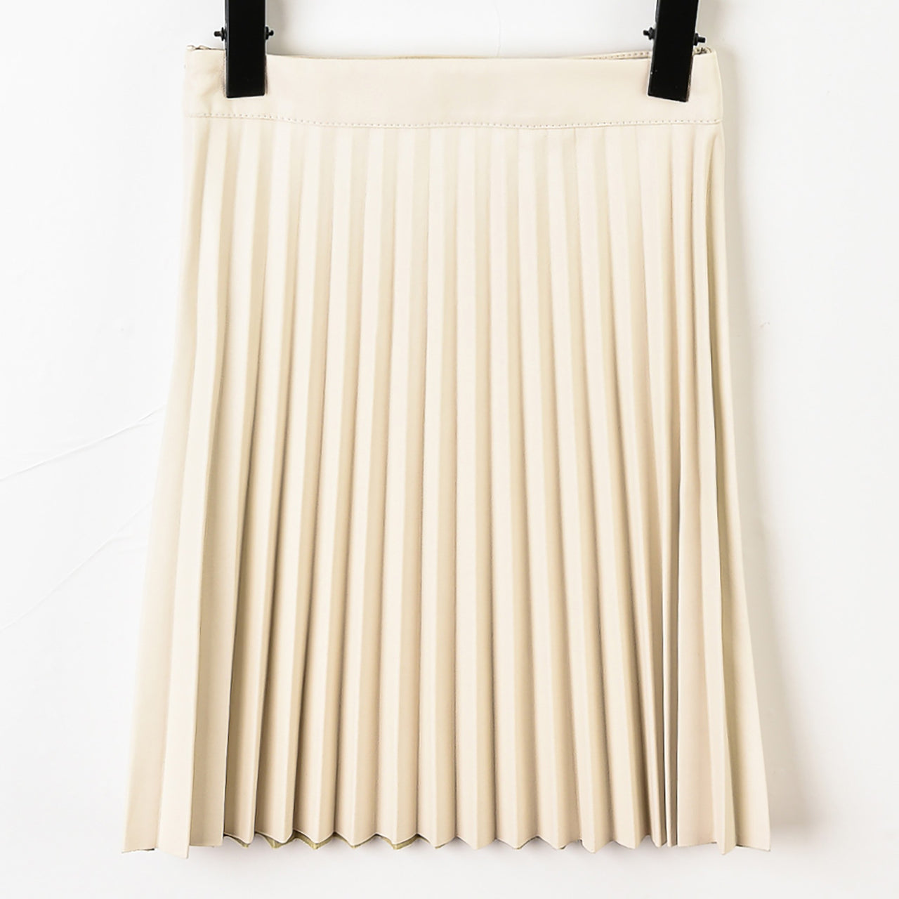Melange PU Pleated Skirt