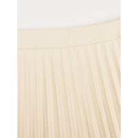 Melange PU Pleated Skirt