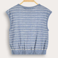 Cherry Striped Girls Vest