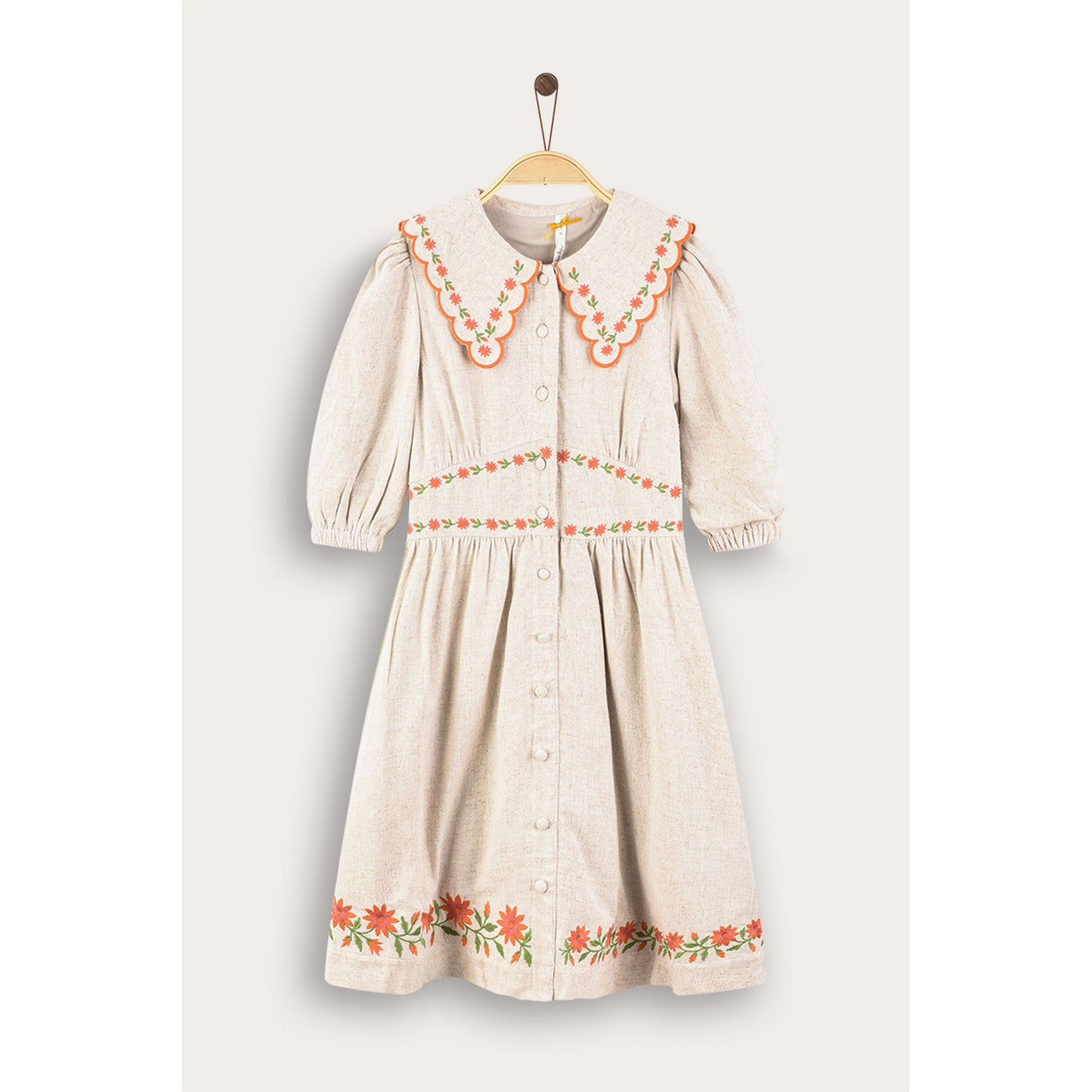 Linen Flowers Dress