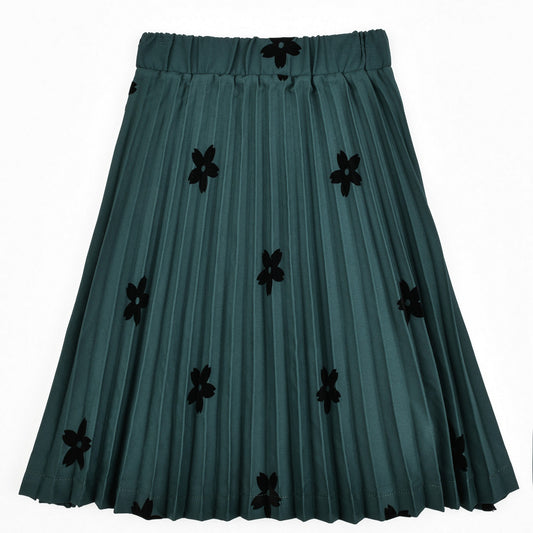 Floral Pleated Skirt